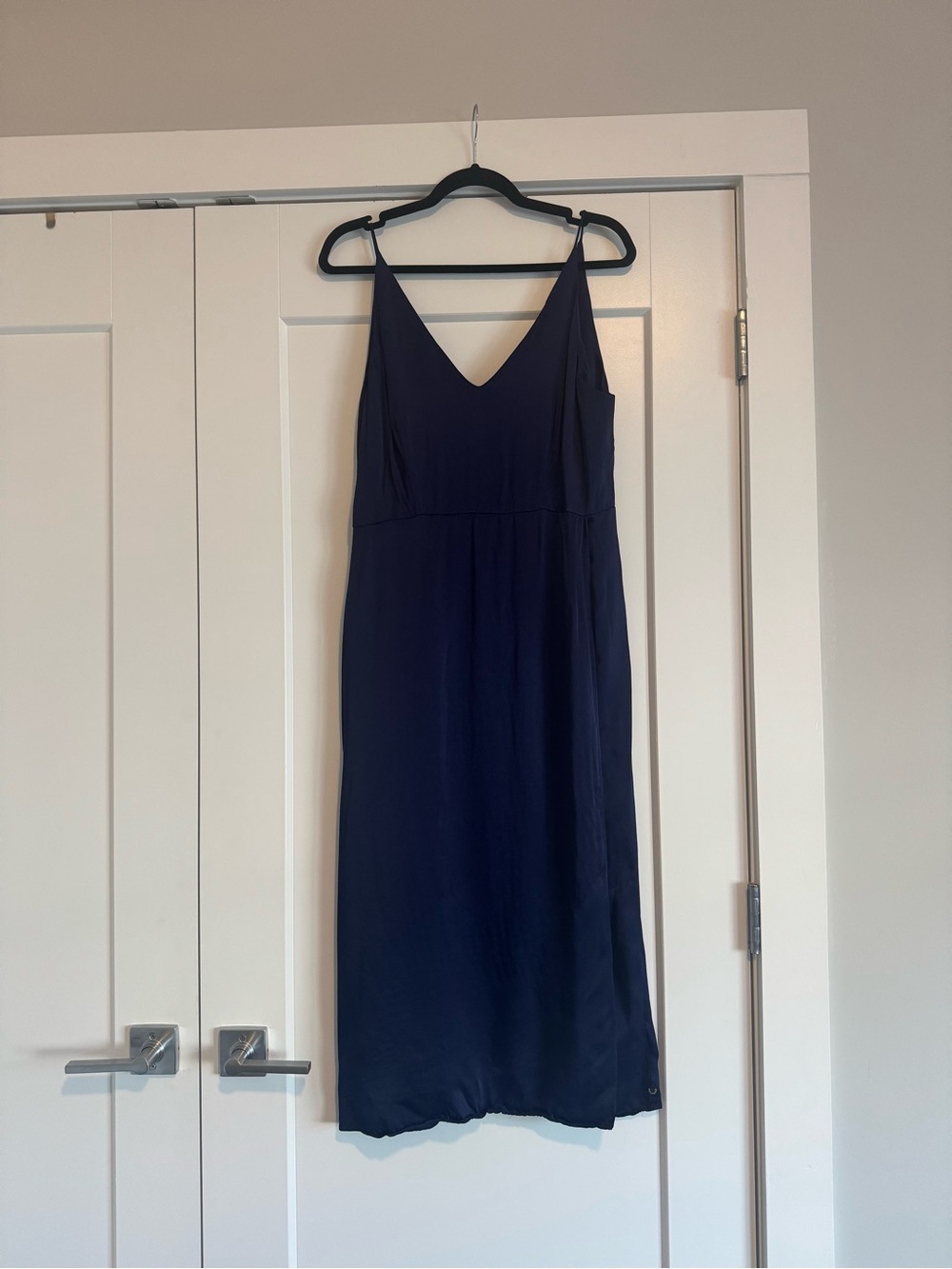Scotch & Soda Navy V-Neck Midi Slip Dress
